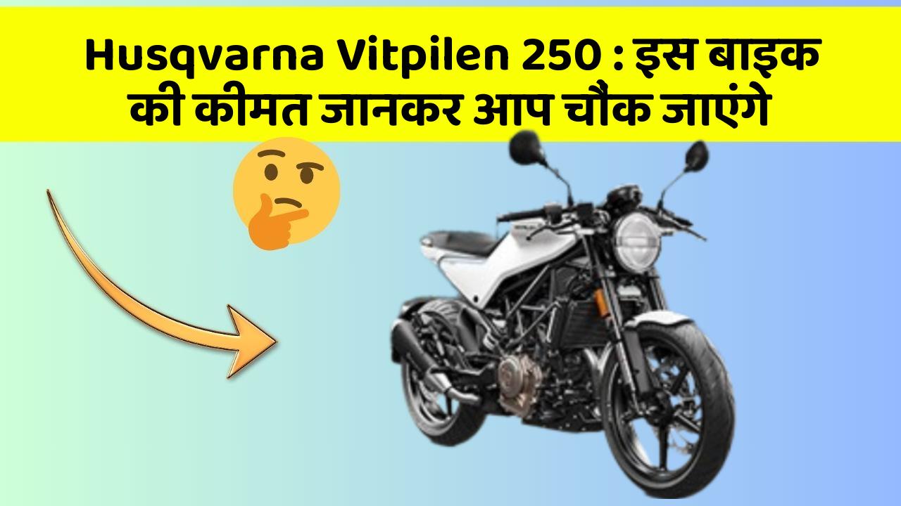Husqvarna Vitpilen 250 : इस बाइक की कीमत जानकर आप चौंक जाएंगे